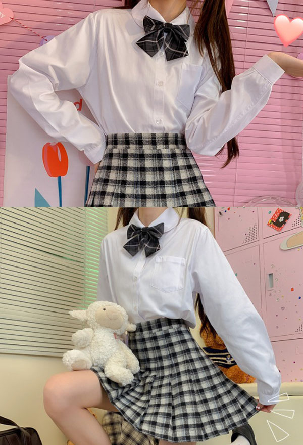 女性 カジュアル トップ ラペルシャツ 日本  JK 制服 スタイル ブラウス