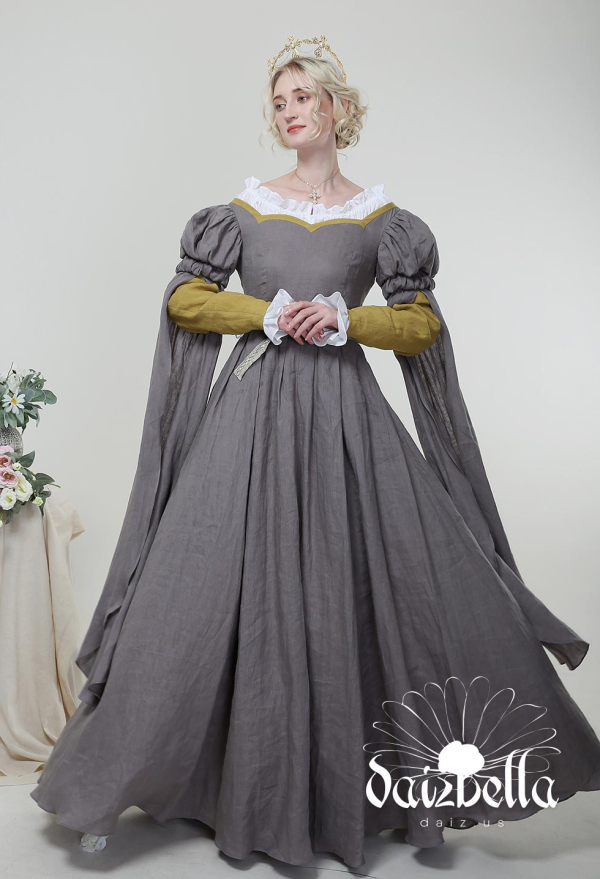 中世ヨーロッパ服リネンドレス 聖女コスプレ ドレス通販